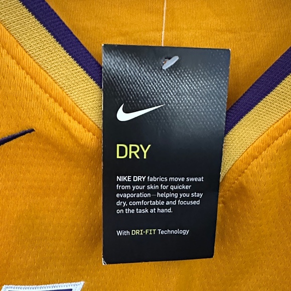 Nike Gold and Purple Basketball Jersey - Picture 2 of 7